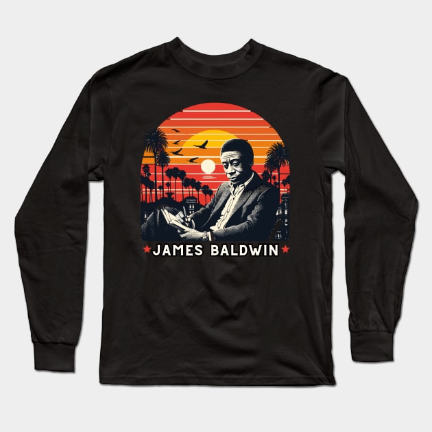 JAMES BALDWIN Long Sleeve T-Shirt by AlephArt
